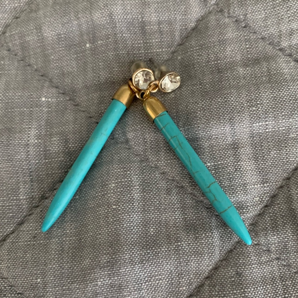 Dangle Stud Earrings - image 3